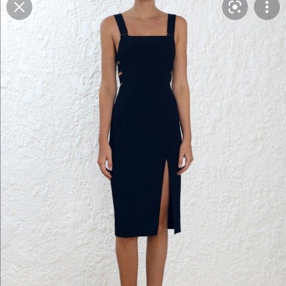 Zimmermann Stretch Crepe Buckle Dress 0